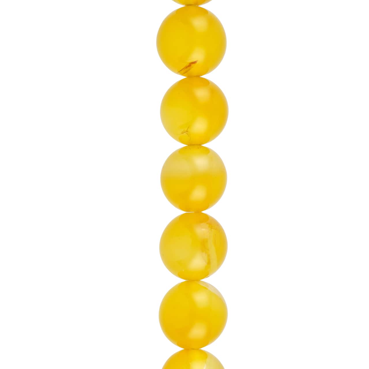 12 Pack: Yellow Agate Round Beads, 10mm by Bead Landing™